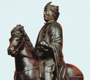 Karel de Grote in brons uitgevoerd